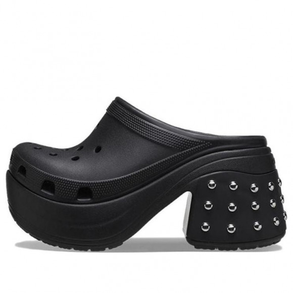 (WMNS) Crocs Siren Studded Clogs 'Black' - 209017