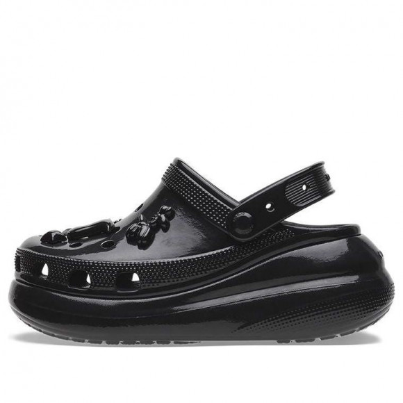 (WMNS) Crocs Crush High Shine Clogs 'Black' - 209285-001