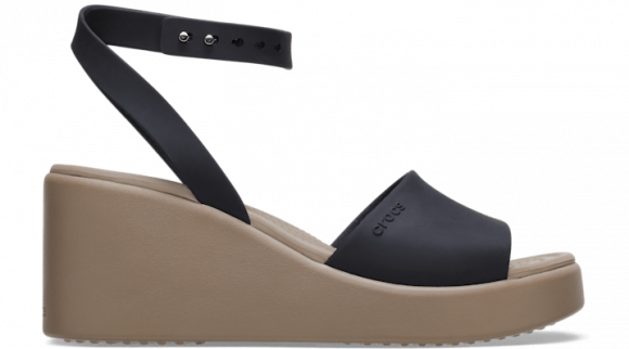 Crocs | Women | Brooklyn Ankle Strap | Sandals | Black / Mushroom | - 209406-07H