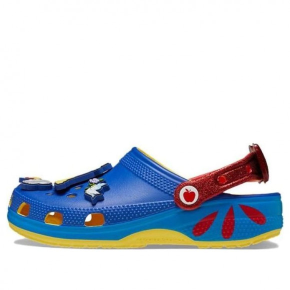 (WMNS) Crocs Snow White Classic Clogs 'Blue Yellow Red' - 209483-769