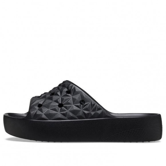 (WMNS) Crocs Classic Platform Slides 'Black' - 209564-001