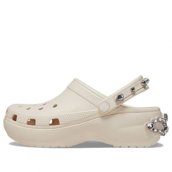 (WMNS) Crocs Classic Platform Tiara Clogs 'Beige' - 209685-0WW