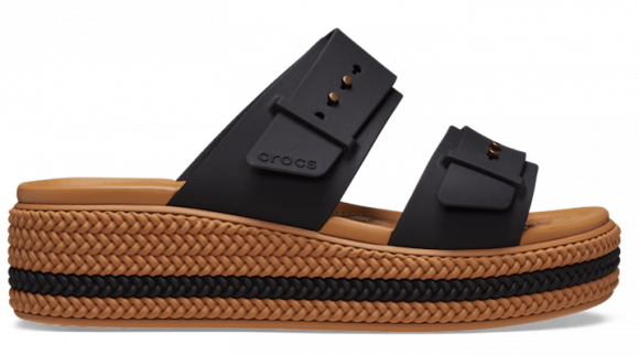 Crocs | Women | Brooklyn Woven Buckle | Sandals | Black | - 209978-001