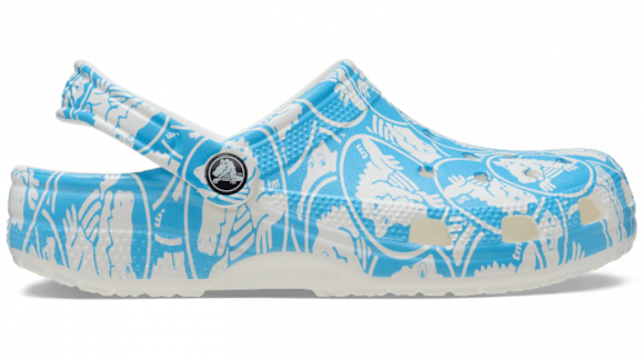 Crocs Classic Duke Print Klompen Unisex Venetian Blue - 210003-4OX