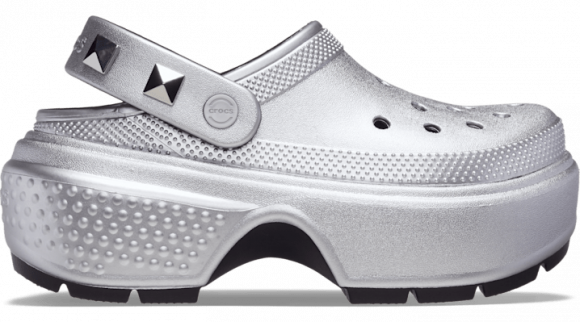 Crocs Stomp Metallic Klompen Unisex Silver - 210362-040