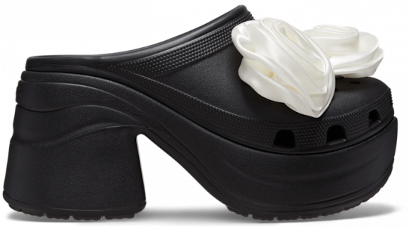 Crocs unisex Siren Rosette Clogs Black - 210367-001