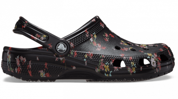 Crocs Classic Ditsy Floral Klompen Unisex Black - 210397-001