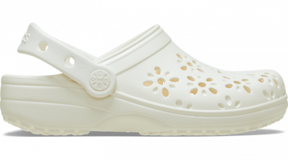 Crocs unisex Classic Floral Cut-Out Clogs Chalk - 210927-0WV