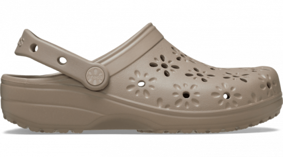 Crocs unisex Classic Floral Cut-Out Clogs Taupe - 210927-214