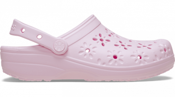 Crocs unisex Classic Floral Cut-Out Clogs Pink Milk - 210927-6ZW