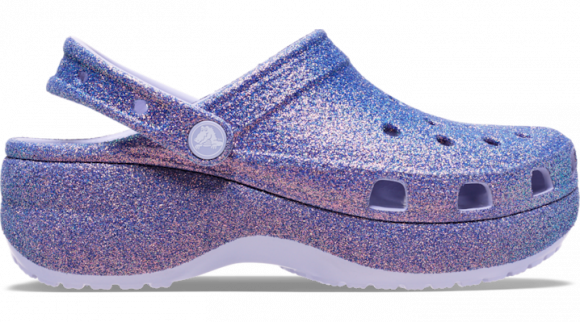 Crocs | Women | Classic Platform Iridescent Glitter | Clogs | Purple Moon | - 211024-5BR