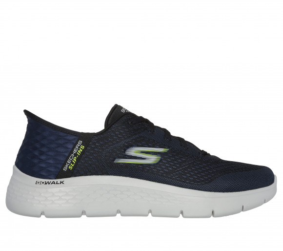 Skechers Slip-ins: GO WALK Flex - New World Shoes in Schwarz/Orange - 216505