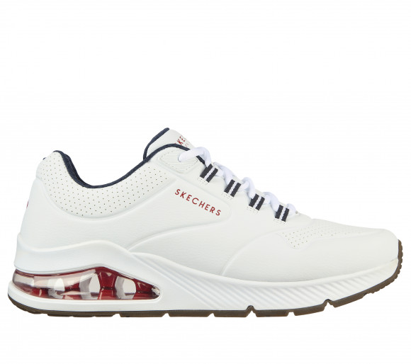 Skechers Men's Uno 2 Sneaker in White/Navy Blue - 232181