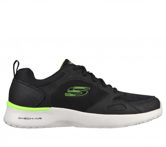 Skechers Men's Skech-Air Dynamight Sneaker in Black/Lime - 232292