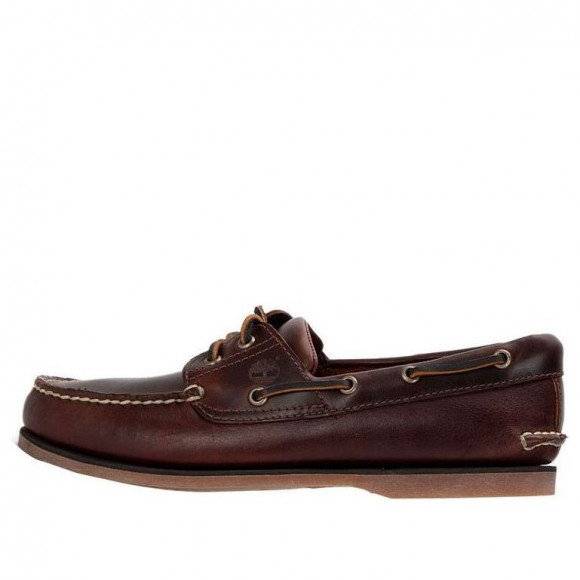 Timberland 3-Eye Lug Handsewn Boat Shoe 'Dark Brown' - 25077214