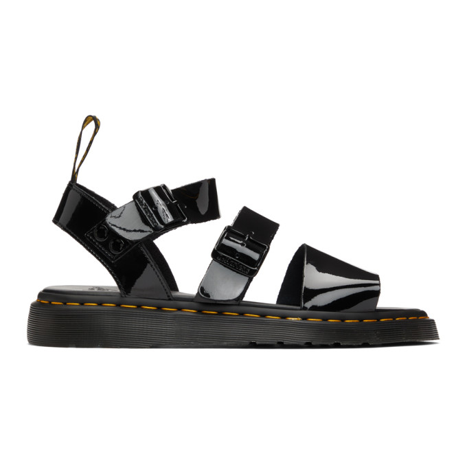 Dr. Martens Black Patent Gryphon Sandals - 25515001