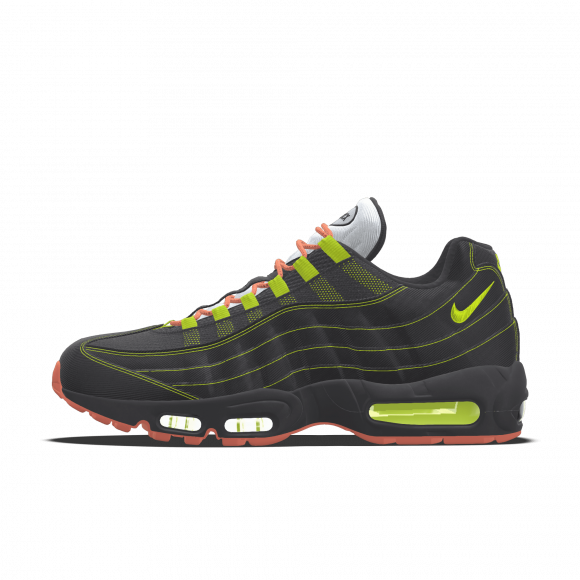Damskie personalizowane buty Nike Air Max 95 By You - Czerń - 2602443616