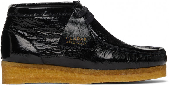 Clarks Originals Black Patent Wallabee Boots
