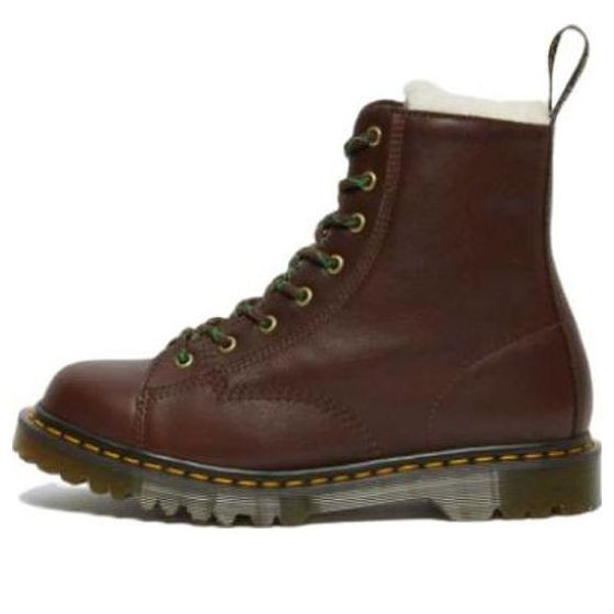 Dr. Martens Barton Shearling Lined Leather Ankle Boots 'Brown' - 26873264