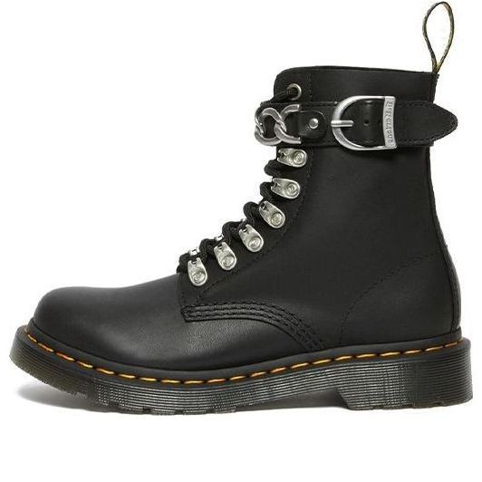 (WMNS) Dr. Martens 1460 Pascal Chain Leather Lace Up Boot 'Black' - 27266001