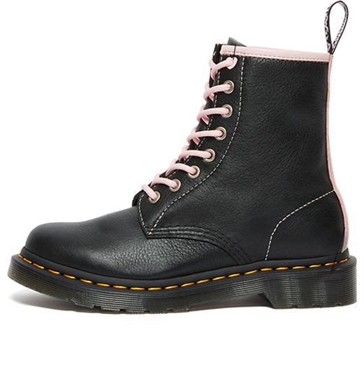 (WMNS) Dr. Martens 1460 Contrast Leather Lace Up Boots 'Black Pink' - 27276001