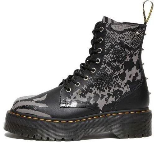 Dr.Martens Jadon Boot Animal Clash Leather Platforms 'Black' - 27669001