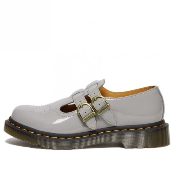 (WMNS) Dr. Martens 8065 Patent Leather Mary Jane 'Grey' - 27974076