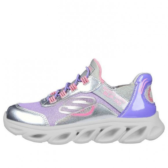 (GS) Correr skechers Flex Glide 'Silver Pink Purple' - 302221L-GYLV