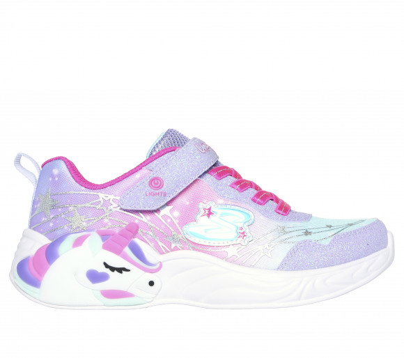 Skechers niña S-Lights: Unicorn Dreams - Wishful Magic en Lavanda/Rosa Caliente - 302299L