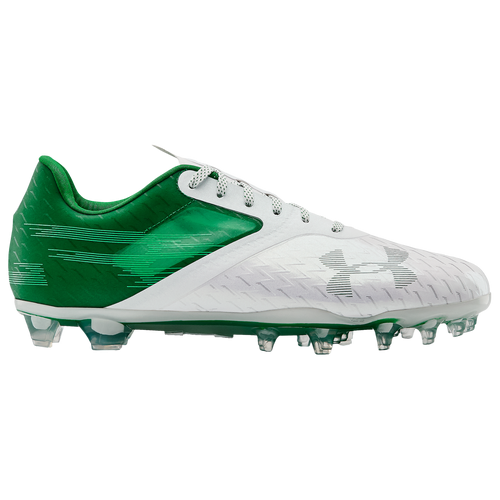 Under Armour BLUR LUX MC - Men's Molded Cleats Shoes - Classic Green / White / Classic Green - 3023190-300