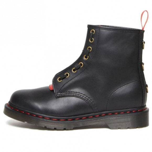 Dr. Martens 1460 Year of the Rabbit Leather Lace Up Boots 'Black Red' - 30556004