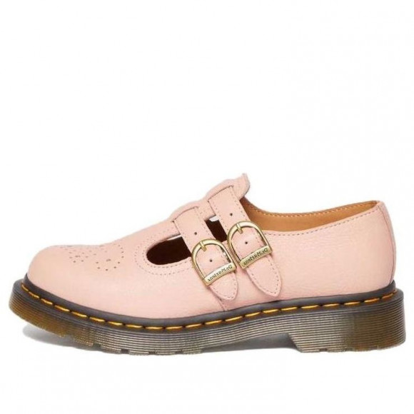 (WMNS) Dr. Martens 8065 Virginia Leather Mary Jane 'Peach Beige' - 30692329