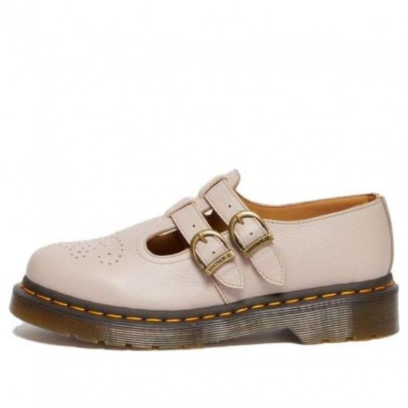 (WMNS) Dr. Martens 8065 Virginia Leather Mary Jane 'Vintage Taupe' - 30692348