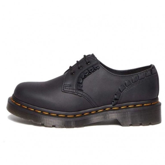 (WMNS) Dr. Martens 1461 Frill Nappa Leather Oxford Shoes 'Black' - 30696001