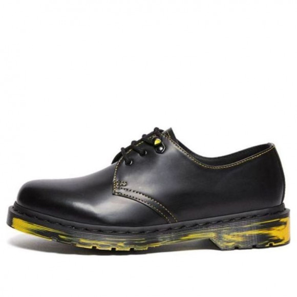 Dr.Martens 1461 Marbled Sole Leather Oxford Shoes 'Black Yellow' - 31162001