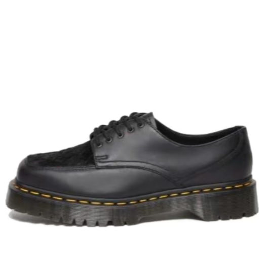 Dr. Martens 5-Eye Bex Square Toe Hair-On & Leather Shoes 'Black' - 31171001