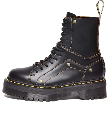 (WMNS) Dr. Martens Jadon Decon Smooth Platform Leather Boot 'Black' - 31211001