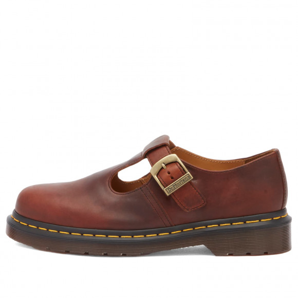 Dr. Martens Women's T-Bar Shoe Whiskey Regency Calf in Brown - 31528248-BRWN