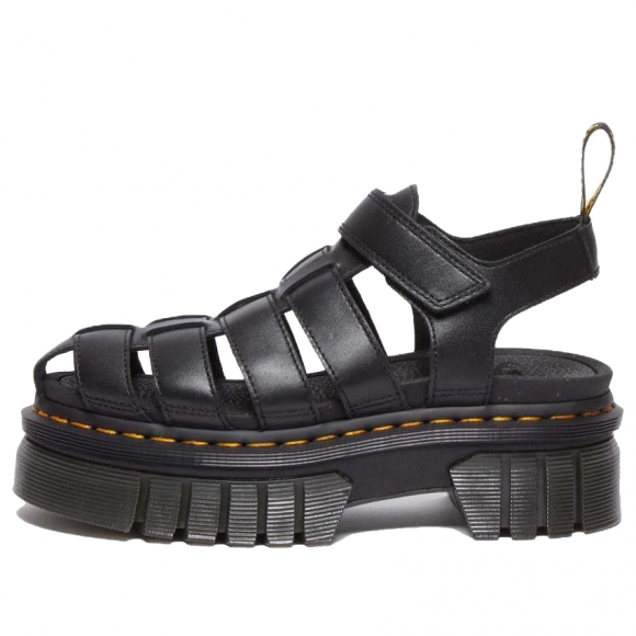 (WMNS) Dr. Martens Ricki Cage Leather Sandals 'Black' - 31549001