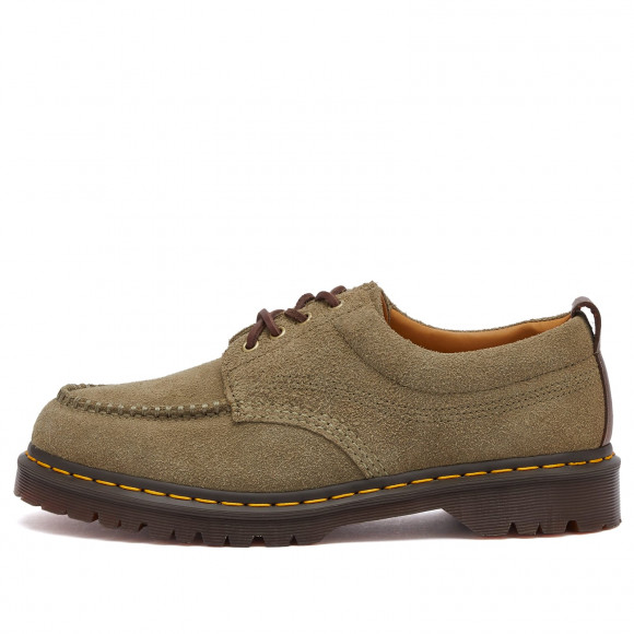 Dr. Martens Men's Lowell Hairy Suede Shoe Sneakers in Olive - 31818396