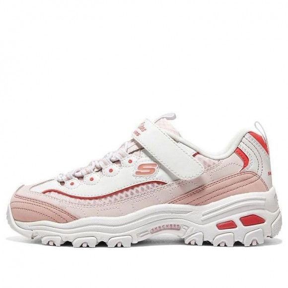 (GS) Skechers Dlites Chunky Shoes 'White Pink Red' - 319001L-WPNK