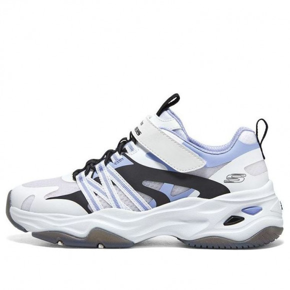 (GS) Skechers Dlites Chunky Shoes 'White Blue Black' - 319004L-WLV