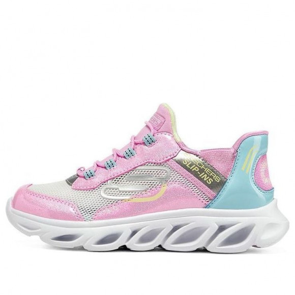 (GS) skechers branco Flex Glide 'Pink Blue' - 319040L-LPMT