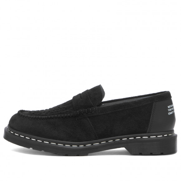 Dr. Martens Men's x Neighborhood Penton Loafer in Black Hairy Suede/Smooth - 32236001