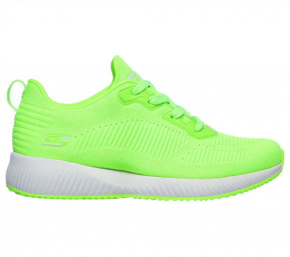 Skechers Women's BOBS Sport Squad - Glowrider Sneaker in Neon Yellow - 33162