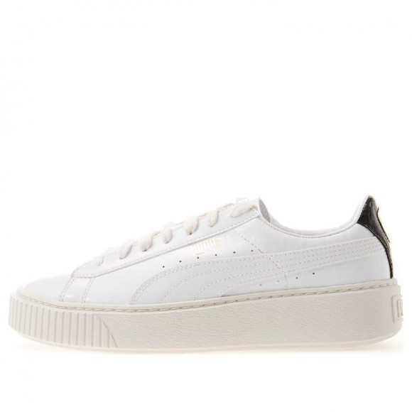 (WMNS) PUMA Basket Platform Patent 'White Black' - 363314-07