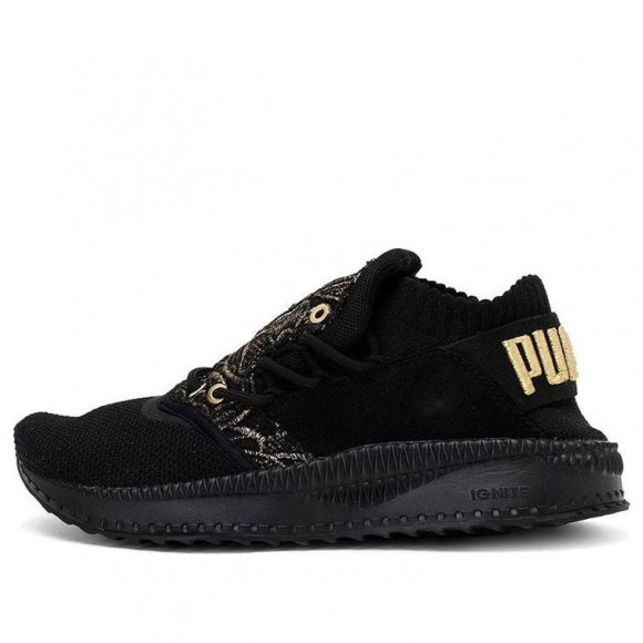 (WMNS) Puma mega Tsugi Low Running Shoes Black/Gold - 367281-01