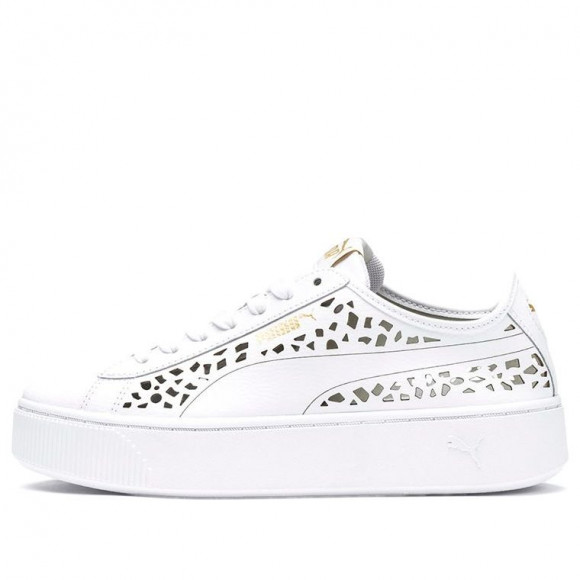 (WMNS) PUMA Vikky Stacked Laser Cut SoftFoam Sneakers White - 369378-02