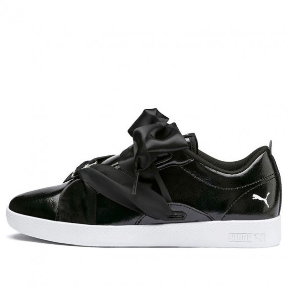 (WMNS) Puma mega Smash Bkl Patent Shoes Black/White - 369638-02