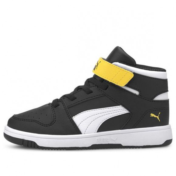 (PS) PUMA Rebound Lay-Up SL Leisure Board Shoes Black/Yellow - 370488-12